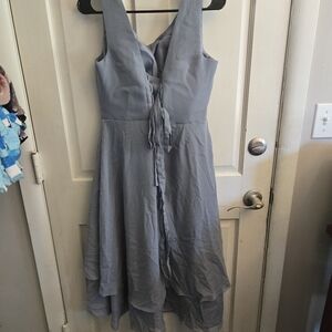 Elegant Gray Sleeveless Dress